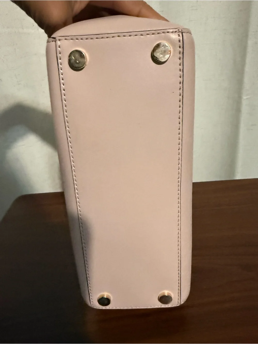 Michael Kors Blush Leather Top-Handle Satchel with Gold Hardware